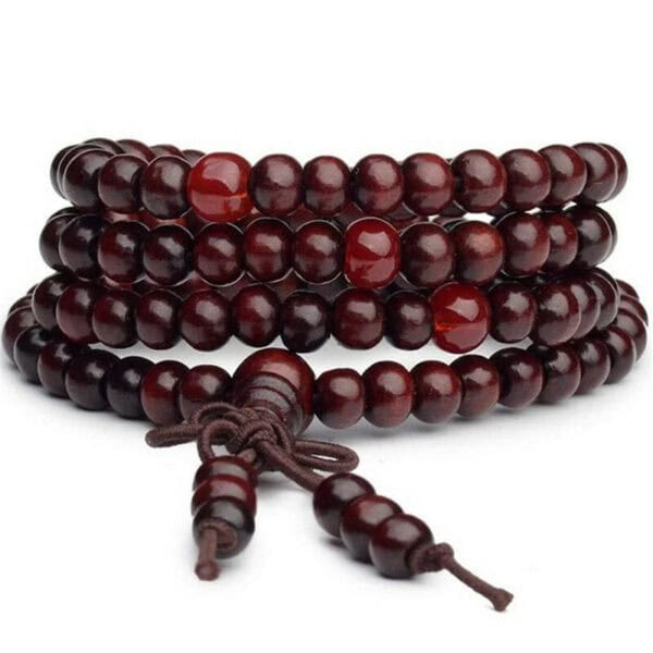 8mm Buddhist Natural Sandalwood Buddha Meditation Wood Prayer Bead Mala Bracelet Women Men 108 Beads Bangles Hanging Decoration - Image 10