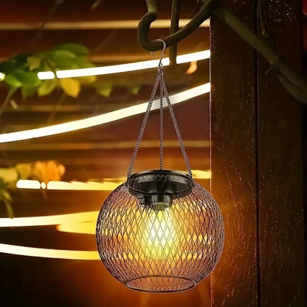 Hanging Solar Lantern for Outdoor Garden Decor – Dusk to Dawn Lighting - Image 4